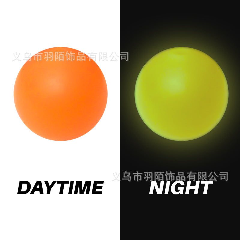 Wholesale 50pcs Luminous Round Beads Silicone Beads Jewelry Accessories Loose Beads